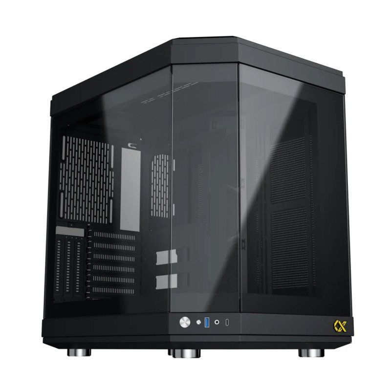 Xigmatek Cubi Tempered Glass E-ATX Mid Tower Case - Black - صندوق